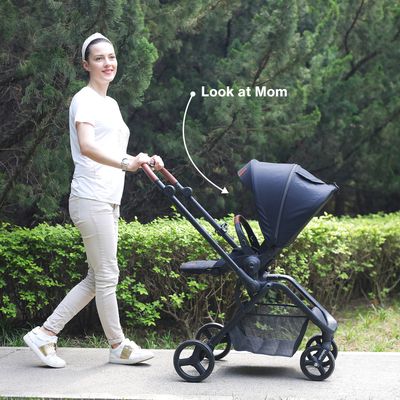 Teknum STROLL - 1 Travel System w / Teknum STROLL - 1 Reversible Travel Stroller + Compacto Baby Car Seat, Lightweight Design, Push Button Folding, 5point safety harness, Mult recline Seat, Eazy Fold, Wide Canopy, Large Basket, Newborn, 0 - 4Years, Upto 22kg - Black